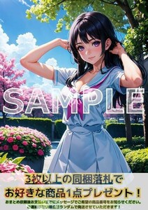 最終出品 J488 高坂麗奈 響け!ユーフォニアム 響ユ ひびユーフォ A4 同人 イラスト 巨乳 美少女 コスプレ アニメ ポスター アート