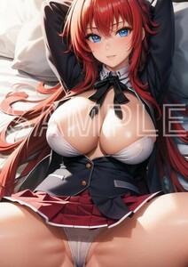 J2452 リアス・グレモリー ハイスクールD×D ハイスク DD A4 同人 イラスト 美少女 美女 下着 コスプレ ポスター セクシー エロ .