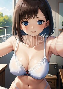 J3517 僕の心のヤバイやつ 市川香菜 僕ヤバ A4 同人 イラスト 美少女 美女 下着 水着 コスプレ アニメ ポスター セクシー エロ acg.