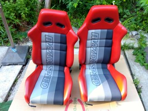 MAZDASPEED Mazda Speed original option semi bucket seat driver`s seat passenger's seat set RX-7 FC3S FC3C seat rail attaching rare 