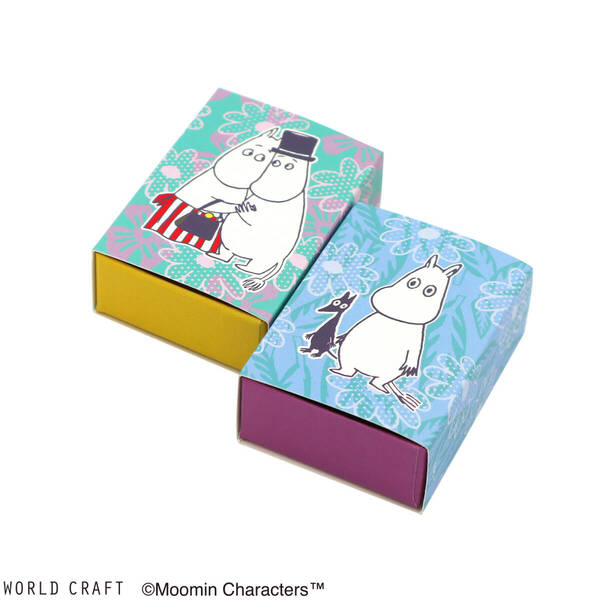 ムーミン♪ ちょうどいい箱 プチサイズ2個セット 「ファミリー」 マッチ箱型ケース 小物ケース 送料無料