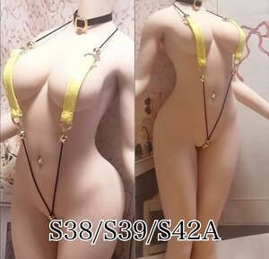 S38/S39/S42A★エナメル★yellowテディ★コスチューム★1/6スケール 超柔軟性シームレス★ファイセン☆nagika