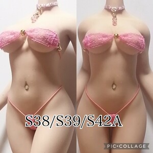 *S38/S39/S42A* total race *PINK see-through * swimsuit costume *1/6 scale super flexibility si-m less *fa Ise n*nagika