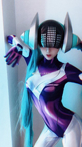 ☆送料込み☆JG-4 Mサイズ コスプレ League of Legends Sona スーパーヒーロー 衣装 3Dプリント プラグスーツ コスチューム_画像3