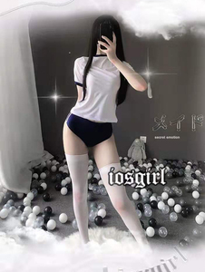 * postage included *JG-6 L size white & navy cosplay uniform gym uniform two next origin sexy roli uniform canvas style 