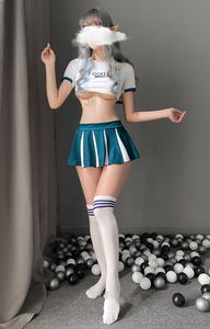 ☆送料込み☆JG-5 グリーン コスプレ Football チアリーダースーツ セクシー 制服 ユニフォーム ミニスカ キャンバススタイル