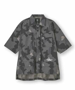 新品 Sサイズ GU × UNDERCOVER アンダーカバー コラボ ファティーグシャツ 半袖 シャツ カモフラ 迷彩 総柄