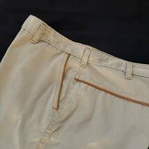 70s Gaslight Leather Piping Cotton Polyester Twill Chino Trousers 70年代 レザーパイピング ツイル チノパン チノトラウザー vintage_画像7