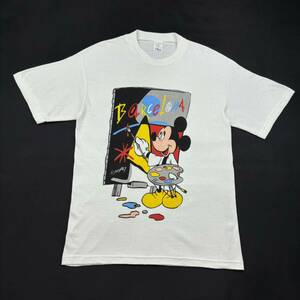 Mint Condition Euro Disney 90s Massana Barcelona Mickey Mouse Print Tee made in Spain 90年代 ユーロディズニー ミッキー Tシャツ