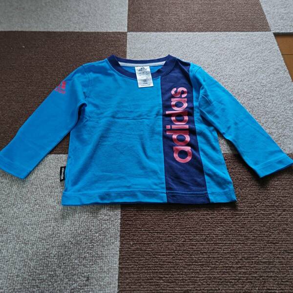 adidas アディダス サイズ100 ブルーTシャツ