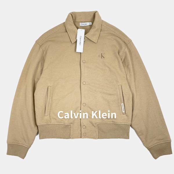 未使用 Calvin Klein カルバンクライン リラックステリースナップ ジャケット ブルゾン M メンズ レディース CK 定価2.8万円 