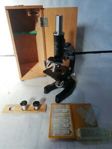 管46（希少レトロ、中古現状、即発送）KOL レトロ 顕微鏡 800X NO. KLF-36