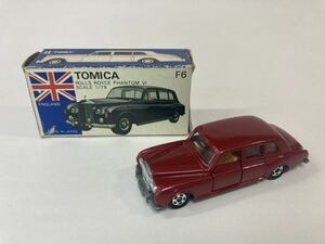  Tomica minicar No F6 Rolls Royce fan tam( red meta) box attaching 