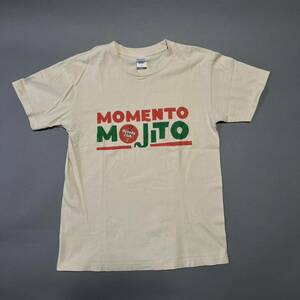 古着　Tシャツ　Mojito モヒート　プリントＴシャツ　半袖　 Sサイズ　コットン100% ベージュ　美品　赤　緑　