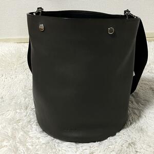 H11 [ beautiful goods ] Marni MARNI shoulder bucket bag bucket bag handbag gray grey 2way leather shoulder 