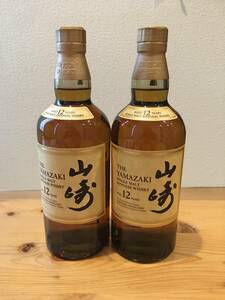 未開栓！SUNTORY サントリー 山崎 YAMAZAKI 12年 シングルモルト ウイスキー 700ml 43％ 2本