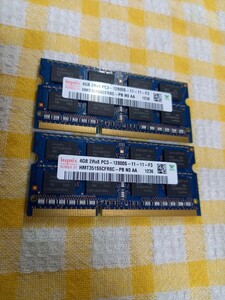 4GB×2枚 hynix 2R×8 PC3-12800S 送料無料1