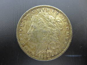 #34036　古銭　1884年　モルガン　1ドル銀貨