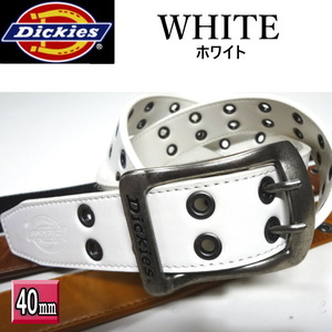 126WH ディッキーズ ベルト ダブルピン Dickies 白 ホワイト