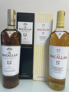 マッカラン12年MACALLAN シェリーオークカスク カラーコレクション　12年　2本　飲み比べ