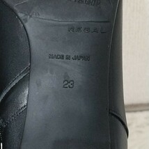 リーガル REGAL 美品 ロングブーツ 靴 ジッパー付き サイドジップ スクエアトゥ シンプル 黒色 ブラック 23 レディース_画像8