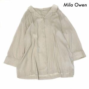 【送料無料】Mila Owen ミラオーウェン★ヴィンテージオープンカラーブラウス ドット柄
