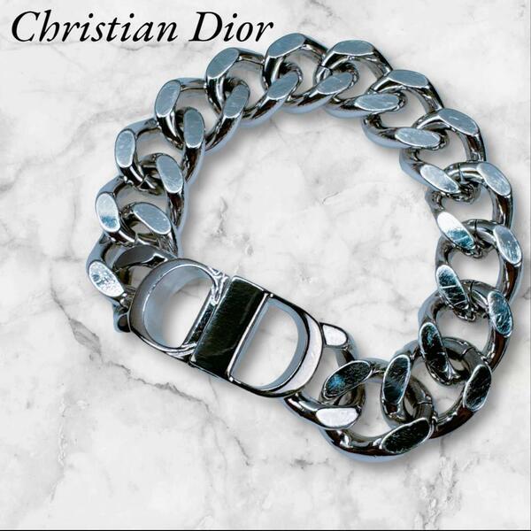 クリスチャンディオール Christian Dior チェーンブレスレット CD ICON アイコン シルバー Sサイズ