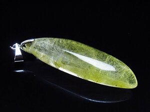 誠安◆超レア最高級天然金針ルチル水晶ペンダント[T86-6759]
