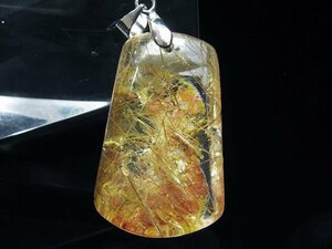 . cheap * super-rare super-beauty goods AAA class natural gold needle rutile crystal pendant [T86-6889]