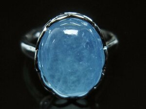 誠安◆天然石高級品アクアマリン指輪(14号)[T367-6615]
