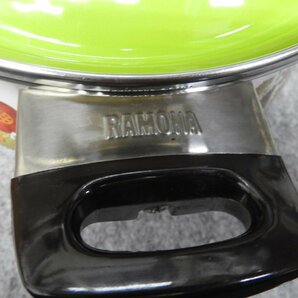 昭和レトロ RAMONA ラモーナ DELUX 鍋 ホーロー鍋 フラワー 22cm 3.3L（5192）の画像4