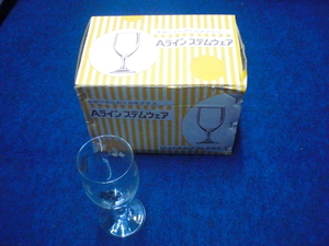 昭和レトロ　石塚硝子　アデリア　Ａライン　ゴブレット　ワイングラス　高級グラス　カットガラス　６個セット（3478）