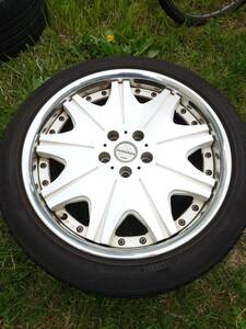 【中古】 Work 19インチ VARIANZA 8.0J 19インチ 225/45R19 TOYOタイヤ TRANPTH Lu おまけ