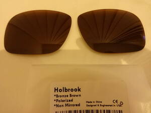 処分価格！！！ ★オークリー HOLBROOK ホルブルック用 カスタム偏光 レンズ BRONZE BROWN Color 