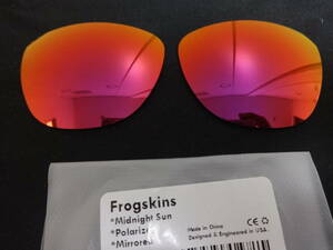処分価格！！！OAKLEY オークリー Frogskins フロッグスキン用 カスタム偏光 レンズ MIDNIGHT SUN Color Frogskin