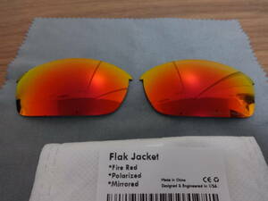 処分価格！POLA刻印入り！！！★ フラックジャケット用 カスタム偏光レンズ FIRE RED Color Polarized 新品 Flak Jacket Sunglasses