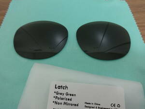 レアカラー★OAKLEY オークリー Latch ラッチ用 カスタム偏光レンズ GREY GREEN Polarized Replacement Lenses for Oakley Latch Sunglass 