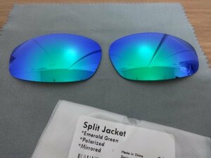 処分価格！★オークリー スプリットジャケット用 カスタム偏光レンズ GREEN Color Polarized 新品 Split Jacket スプリットジャケット