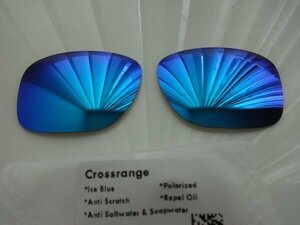 POLARIZED刻印入り！！★オークリー CROSSRANGE クロスレンジ用 カスタム偏光 ハイグレードレンズ ICE BLUE Color 新品 POLARIZED