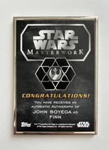  2016topps star wars masterwork ジョンボイエガ10枚限定シルバーフレーム直筆サインカード_画像2