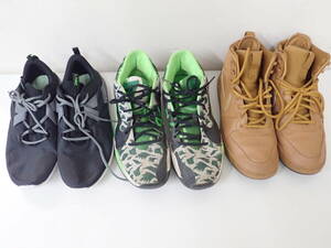 NIKE Nike sneakers shoes 3 pair summarize AQ8754-700 29cm DA0907-002 28.5cm CJ65026-002 27.5cm storage goods super-discount 1 jpy start 