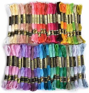 Vooye Hommy刺繍糸 50色 8m セット クロスステッチ カラーが豊富できれい! 刺しゅう糸