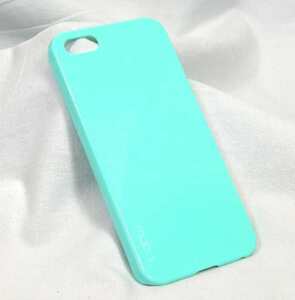 ■未使用■パステル調プラハブルー♪液晶シール付◆iPhone5/5S/SE■34