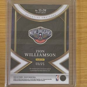 Zion Williamson ジャージ NBAカード/75の画像2