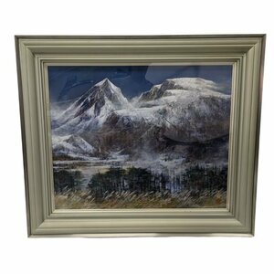 Art hand Auction ◆Takahashi Tsuneo◆Montagne enneigée◆Okutone◆Peinture de paysage◆15◆Authenticité garantie◆Membre de l'Académie des Arts du Japon◆Professeur : Fukuoji Horin, Harue Mochizuki, Okumura Dogyu, Hideo Shiode, Peinture, Peinture japonaise, Paysage, Vent et lune