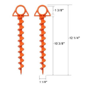 目玉 キャンプ テント タープ ペグ 留め具 アウトドア プラスチック製 釘形 登山 ネジ付き スクリュー 砂浜