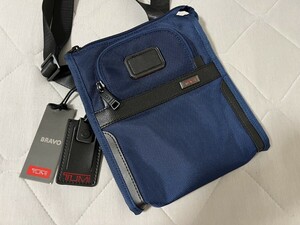 トゥミ　TUMI　ショルダーバッグ　肩掛け　斜めかけ　ネイビー　未使用