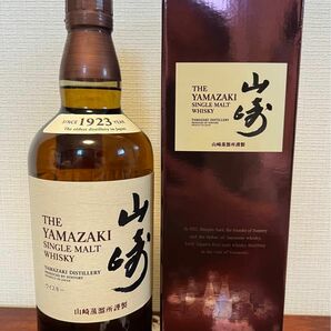 未開栓 山崎サントリーシングルモルトウイスキーYAMAZAKI SINGLE MALT WHISKY 旧ラベル　箱付き