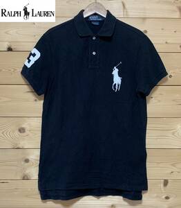 入手困難品★美中古・ POLO RALPH LAUREN（ラルフローレン）★ポロシャツ　ビッグロゴ BLACK　サイズM