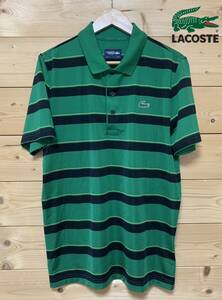 ★入手困難品★美中古・ LACOSTE（ラコステ）★ポロシャツ（鹿の子）PALE GREEN サイズ4　JPサイズL　